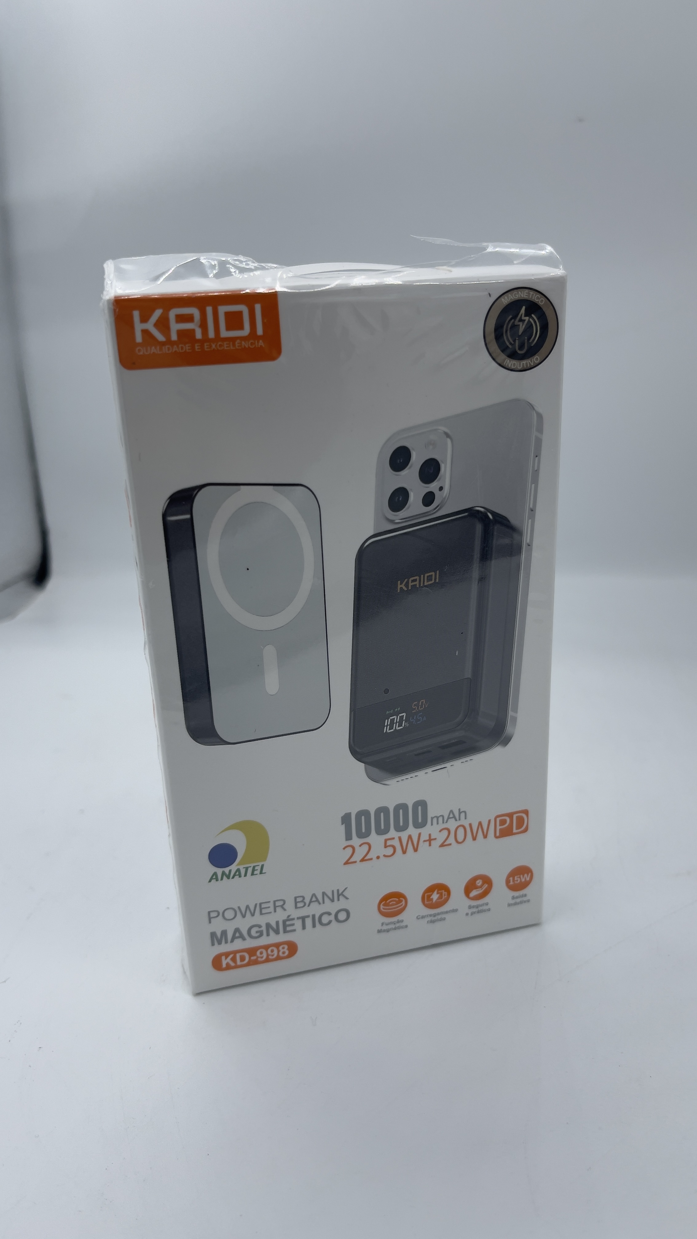 Power Bank magnético pra iPhone